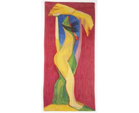 ANTONÍN KYBAL 1901 - 1971: SUMMER 1964-1965 Wool tapestry 228 x 93 cm Signed lower left in fabric: "KYBAL" Modern execution b