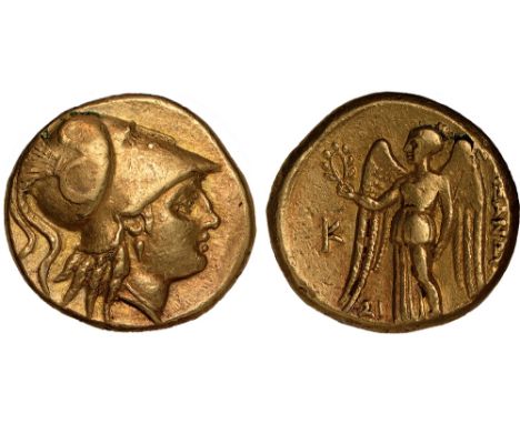 Ancient Coins, Greek, Macedonian Kingdom, Alexander III, the Great (336-323 BC), gold stater, Callatis mint, head. of Athena 