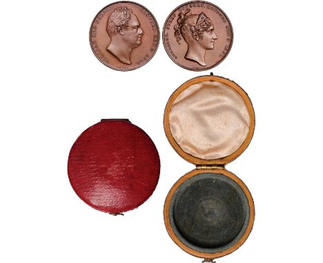 British Medals, William IV and Queen Adelaide, Coronation 1831, the official copper medal, by William Wyon, bust of William r