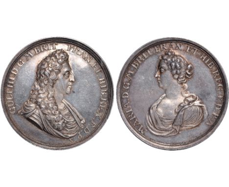 British Medals, William & Mary, Complimentary Medal, c. 1689, believed struck at the time of the Coronation, silver medal, by