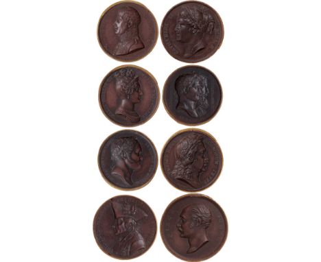 Foreign Medals, Russia, Peter I, the Great, Catherine II, the Great and Alexander I, terracotta coloured wax sulphide impress