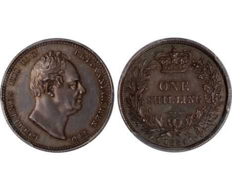 British Coins, William IV, proof shilling, 1834, bare head r., rev. value within wreath (S.3835; ESC.1269; Bull 2490), certif