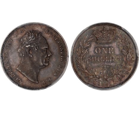 British Coins, William IV, proof shilling, 1831, bare head r., rev. value within wreath (S.3835; ESC.1266; Bull 2488), certif