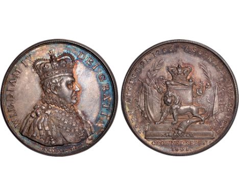 British Medals, William IV, Coronation 1831, silver medal, by Thomas Wells Ingram, crowned bust r., wearing Coronation regali