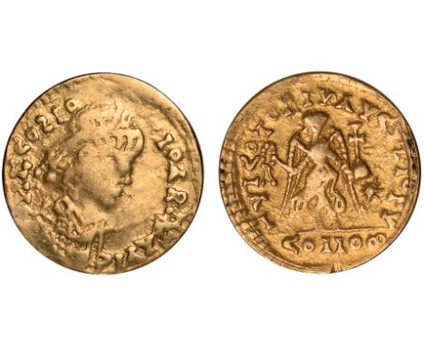 Ancient Coins, Roman, Late Roman - Dark Ages (5th century AD), gold tremissis, contemporary copy of a Roman gold tremissis of