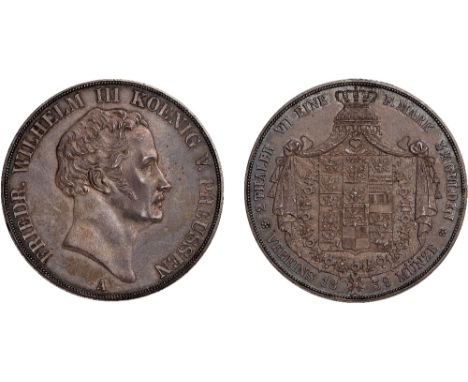Foreign Coins, Germany, Prussia, Friedrich Wilhelm III, double thaler (3½ gulden), 1839A, bare head r., rev. crowned arms ove