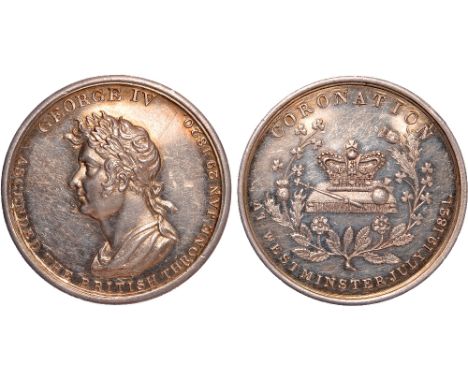 British Medals, George IV, Coronation 1821, small silver medal, by (?) J. G. Hancock, laureate bust l., ASCENDED THE BRITISH 