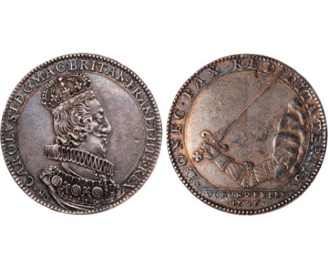 British Medals, Charles I, Coronation 1626, the official silver medal, by Nicolas Briot, crowned bust r., wearing ruff, colla