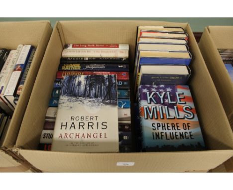 Box of 25 signed first edition fiction books, including Harris [Robert] - Archangel