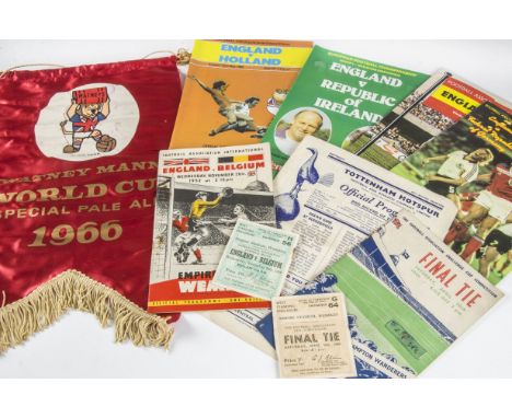 Football Programmes, FA cup final programme and ticket  Leicester v Wolves 1949, FA semi-final Arsenal V Chelsea at White Har