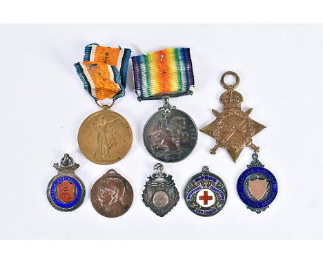 A WWI Army Cyclist Corps medal group, the Victory and War medal awarded to Corporal W. T Smith (3276), the 1914-15 Star was a