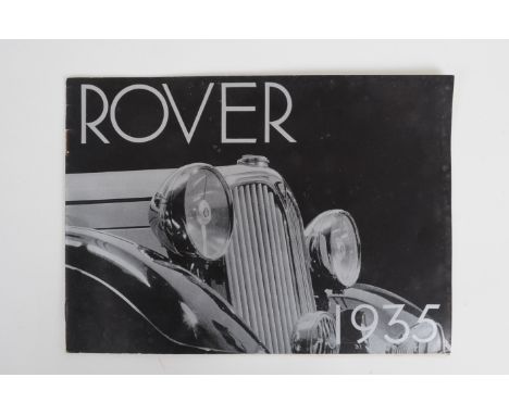 Car Brochures and Booklets circa 1934-1948,  Rover - brochures 1934, 1935, 1936, 1938, instructions 1933, 1936, spares 1934, 