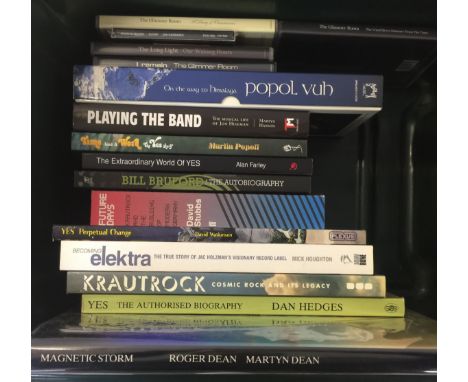 PROG/AMBIENT BOOK AND DVDS - lot to include 10x books, 4x DVDs and 2x CD/CD sets. To include Popol Vuh - On the Way to Himala