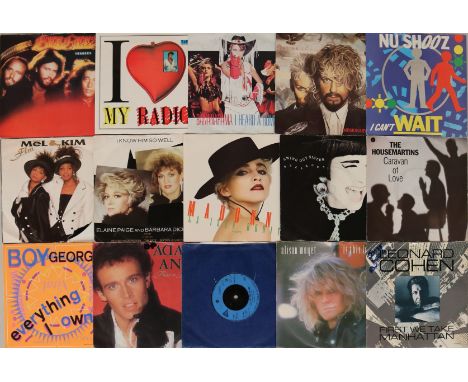 50s-80s POP - Lovely mixture of 15 x LPs/12" with around 150 x 7"/EPs. Artists/titles include Madonna inc. True Blue (W8550TP