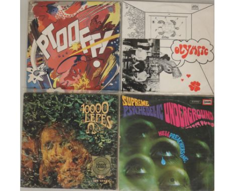 PSYCH LPs - Fuzzed out selection of 4 x monster LPs. To include the 1st UK pressing of the outrageous Deviants - Ptooff! (196
