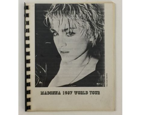 MADONNA 1987 TOUR ITINERARY ORIGINAL - An original itinerary for Madonna's 1987 'Who's That Girl World Tour'. Item is sold wi