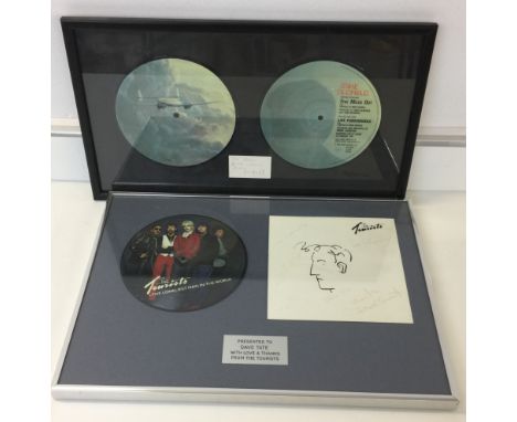 MIKE OLDFIELD / THE TOURISTS FRAMED PICTURE DISCS - Lot to include 2x framed discs. First, a framed presentation display comp