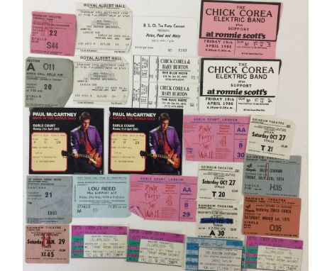ASSORTED TICKETS - LOU REED/LEONARD COHEN/JOE COCKER/LYNYRD - Assorted pack of approx 58x ticket stubs for concerts including