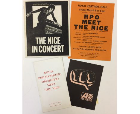 THE NICE + YES PROGRAMMES/TICKETS - To include 1x ticket, 1x programme and 1x flyer from 'Royal Philharmonic Orchestra Meet T