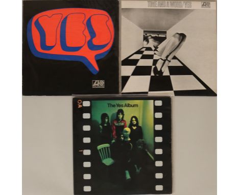 YES - UK PLUM ATLANTIC LPs - Expert pack of 3 x early UK plum Atlantic albums. Titles are Yes (588190 A//1 & B//1 'Produced B