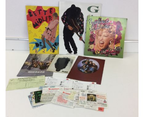 ASSORTED TICKETS AND PROGRAMMES - BEACH BOYS, SPRINGSTEEN ETC - Lot to include: 1x bundle of 35x tickets from 80s and 90s to 