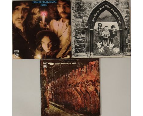 EDGAR BROUGHTON BAND - 'UNBOXED' ORIGINAL UK LPs - Great to see pack of 3 x 1st UK pressing Harvest/EMI LPs. Titles are S/T (