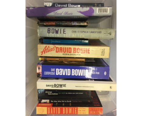 BOWIE CD BOX SET AND BOOKS - Lot to include 12x books on/about/relating to Bowie to include 'The Man Who Fell to Earth' with 