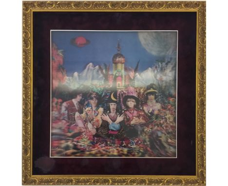 ROLLING STONES SATANIC MAJESTIES LENTICULAR - A framed copy of one of the most sought after pieces of Stones memorabilia. Onl