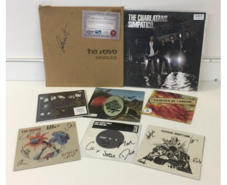 CHARLATANS/INDIE SIGNED LPs/SINGLES - Lot to include 8x signed records. To include Towers Of London - On a Noose signed by 5 