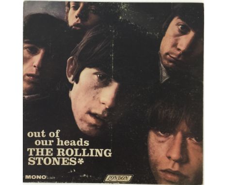 ROLLING STONES 1965 DISPLAY AND REEL TO REEL - Lot to include a 12 x 12" 1965 easel back card display, made to promote 'Out o