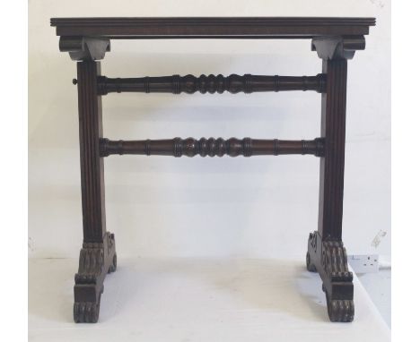 Attributed to Gillows - A Regency adjustable mahogany draftsman table / writing slope / lectern, the adjustable angle rectang