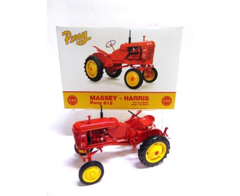 A 1/16 SCALE UNIVERSAL HOBBIES MASSEY-HARRIS PONY 812  red, mint or near mint, boxed.