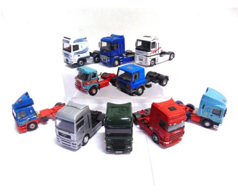 ASSORTED 1/50 SCALE LORRIES, TRACTOR UNITS &amp; TRAILERS  by Corgi and others, variable condition, most good or better, all 