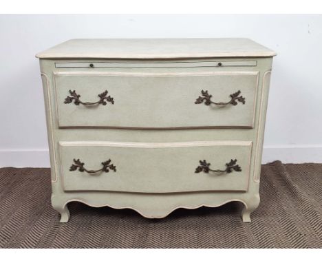 JULIAN CHICHESTER COMMODE, the brushing slide, in a painted finish over two drawer, 100cm W x 60cm D x 85cm H.