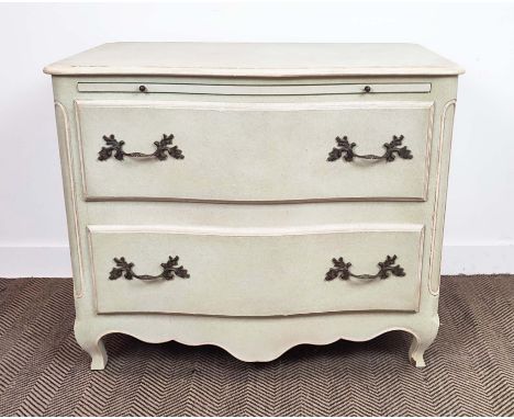 JULIAN CHICHESTER COMMODE, the brushing slide, in a painted finish over two drawer, 100cm W x 60cm D x 85cm H.