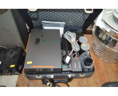 A projector in fitted case 