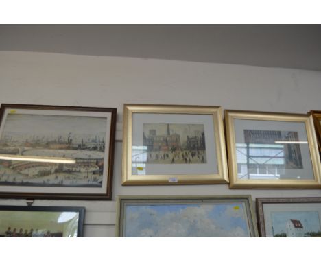 Three framed prints after Laurie