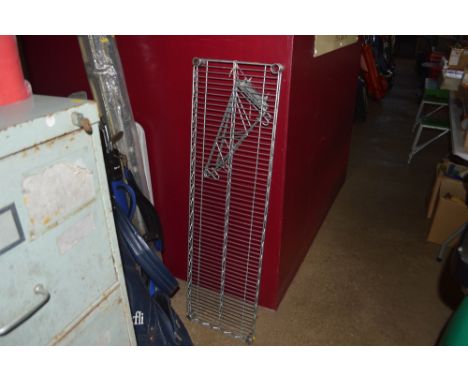 A metal shelf and brackets