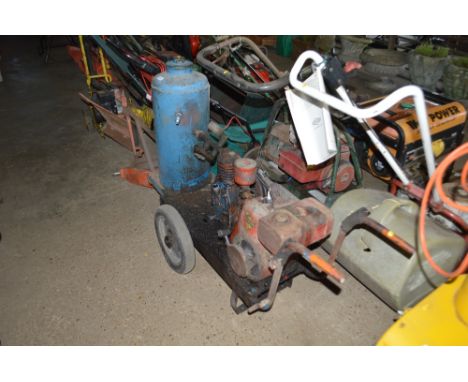 A petrol engine air compressor