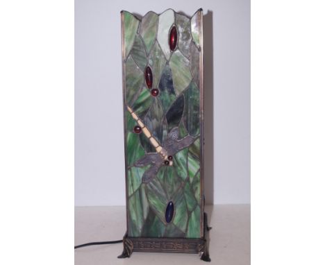 Large dragon fly tiffany style lamp height 46 cm 