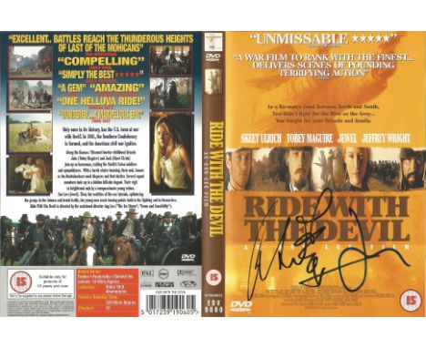 Ride with the Devil DVD sleeve signed by the director Ang Lee and cast member Jeffrey Wright. Ride with the Devil is a 1999 A