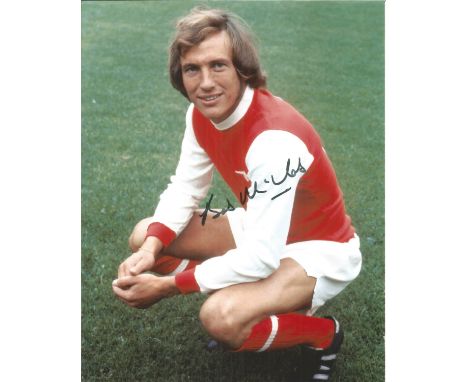 Football Peter Storey 10x8 signed colour photo pictured during his playing days with Arsenal. Good Condition. All autographs 