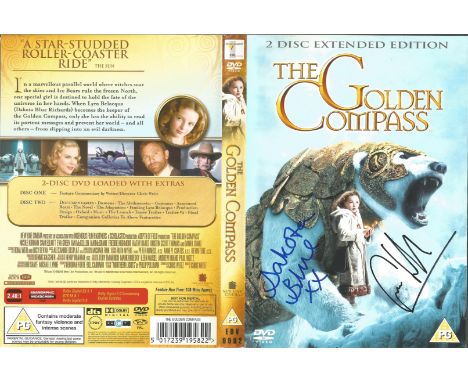 Dakota Blue Richards and Freddie Hymore signed The Golden Compass. Signed on the front cover of case. 2 disc extended edition