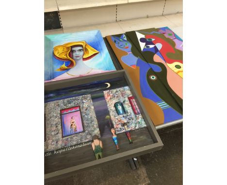 DE SCHOUT, 3 PIECES OF ABSTRACT AND OTHER MODERN ART   T4