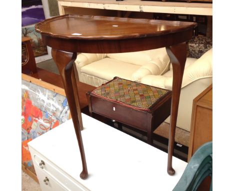A WALNUT CONSOLE TABLE