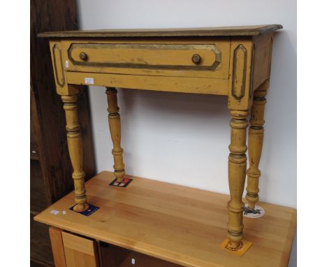 A PAINTED CONSOLE TABLE  H 75CM W80CM D40CM