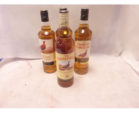 Four bottles of "The Famous Grouse" Scotch Whisky, 70cl.