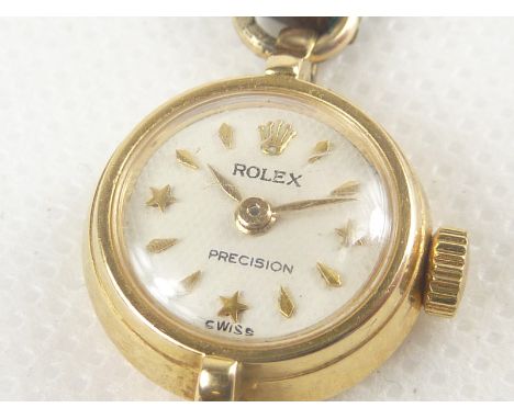 Lady's Rolex 18ct gold watch, case No. 8459 for cordette, on strap, 1960's.