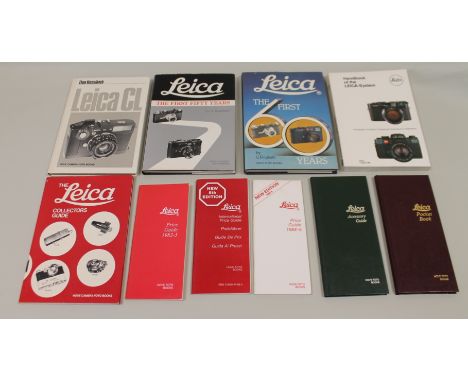 Five books re: Leica cameras, three price guides, an accessory guide and pocket book. (10)