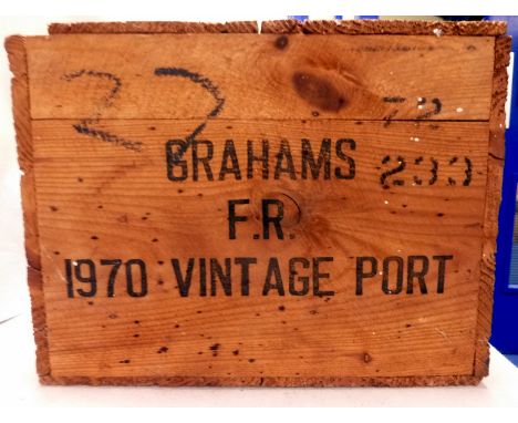 Crate of Graham's F.R. 1970 Vintage Port (unopened).